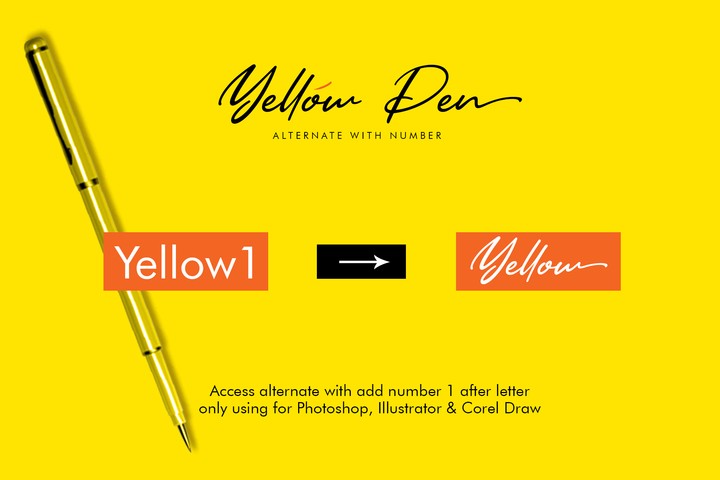 Beispiel einer Yellow Pen-Schriftart #5
